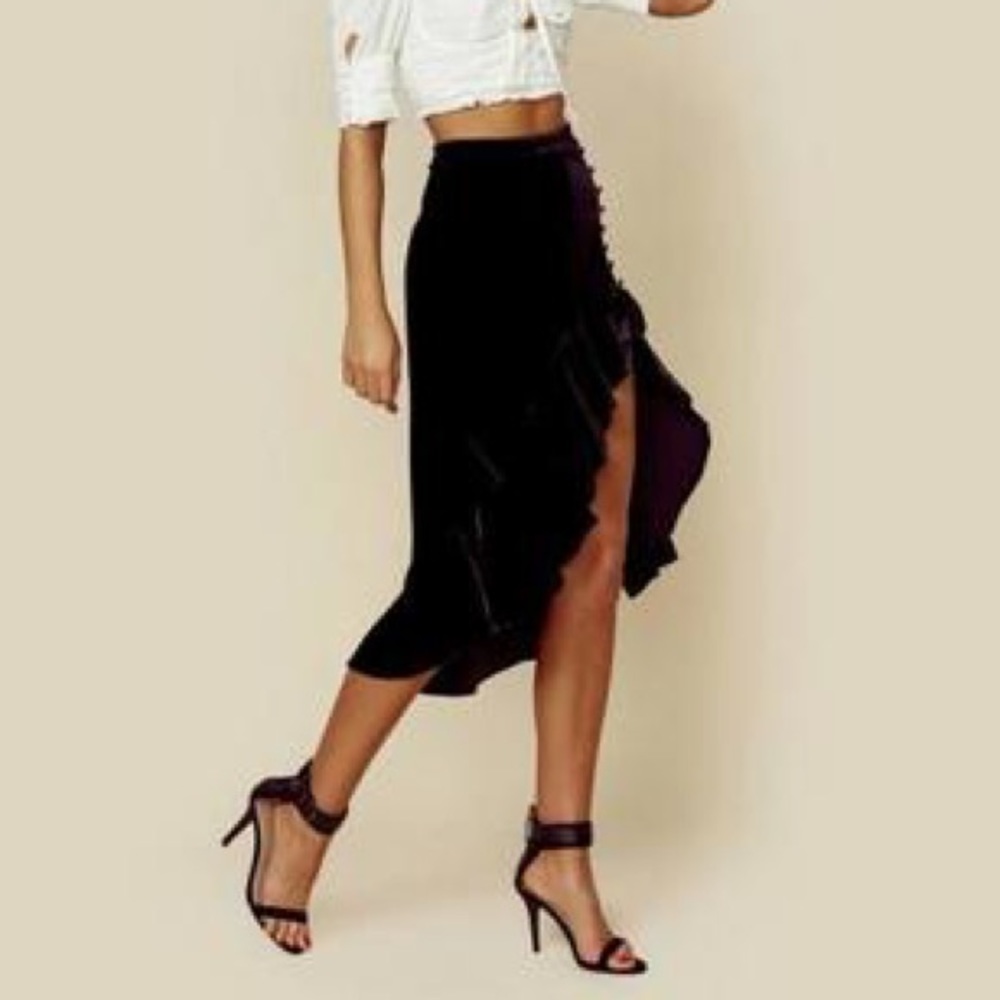 For love and lemons velvet viva skirt